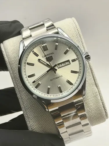 Relogio Tag Carrera - Aço - 41mm - Quartzo - Branco - Fundo transparente 