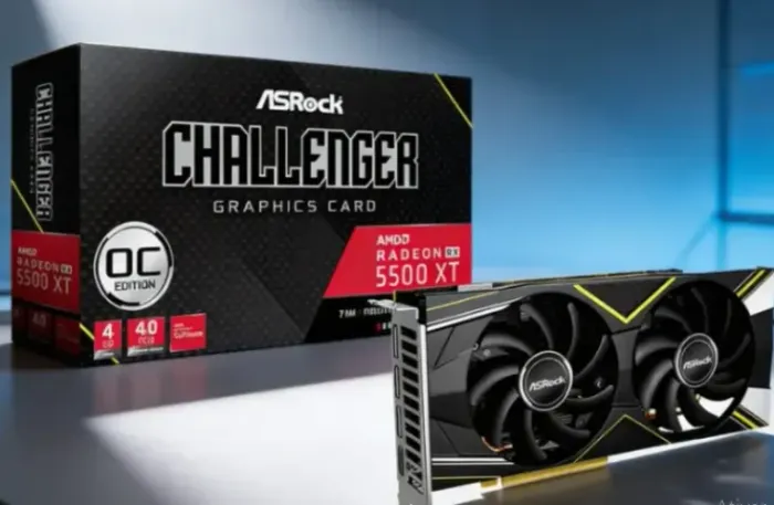 Placa De Vídeo Asrock Challenger Radeon Rx 5500 Xt 4gb