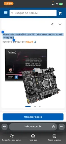 Placa Mãe Intel B250 LGA 1151 Ddr4 M-atx HDMI Sata3 Nvme M.2
