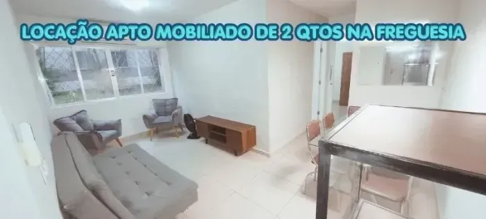 Locação de Apartamento Mobiliado de 2 Quartos na Freguesia - Rio de Janeiro - RJ