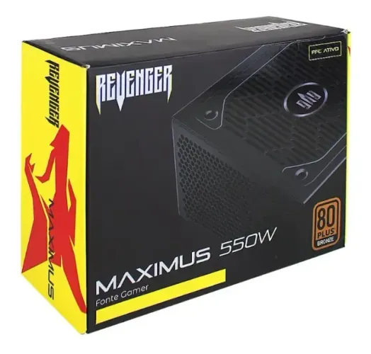 Fonte Alimentação Gamer 80plus Bronze Fomax01 550w Cor Preto