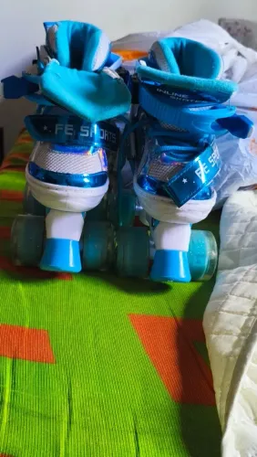 Patins Infantil Quad FE SPORTS Tam. 23/24 - Usado só 2 vezes!