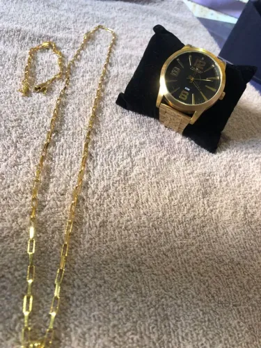 Relógio + corrente e pulseira