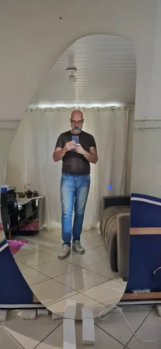 Espelho orgânico com led embutido