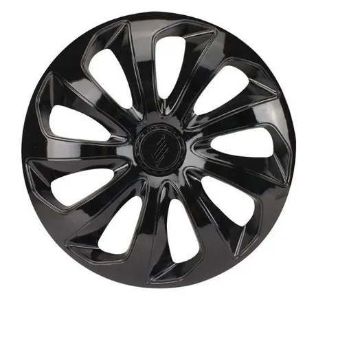 Jogo Calota Esportiva Aro 14 Universal Gm Vw Fiat Ford preto sss