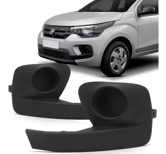 Par Moldura Farol de Neblina Fiat Mobi 2017 a 2020 C/ Furo - Fipparts