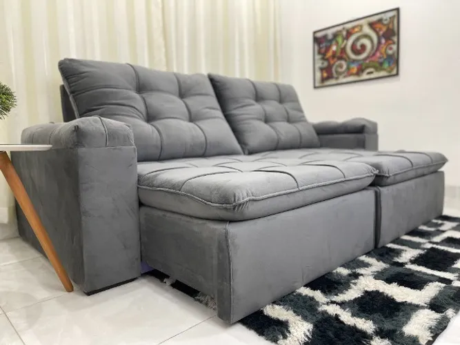 Sofá Retrátil e Reclinável Colômbia 250 - Compre Hoje Receba Amanhã!!!0071