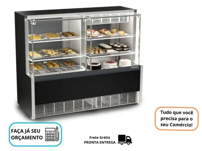 Balcão Gelopar Frio/Estufa Novo 127/220v