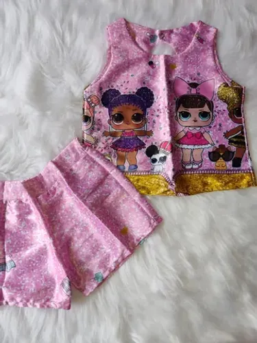 Conjunto menina temático Lol 