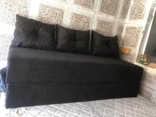 Sofá cama 3 almofadas de fábrica 