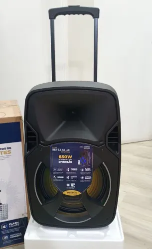 CAIXA DE SOM BRITÂNIA 650W COM BLUETOOTH ZERADA NA CAIXA!!!