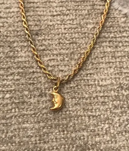 Pingente ouro amarelo 18 k lua