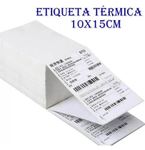 5.000 Etiqueta Térmica Sem Rolo 10x15 100x150 Formato Resma Cor Branco Serrilha Mebusque
