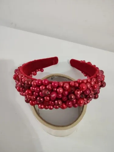 Tiara feminina vermelha 