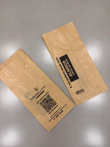 Saco de pão - kraft personalizado 