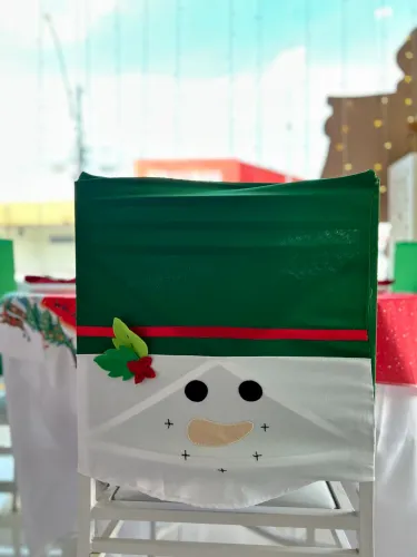 Capas natalinas para cadeiras 