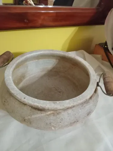 Panela de pedra sabão cinza