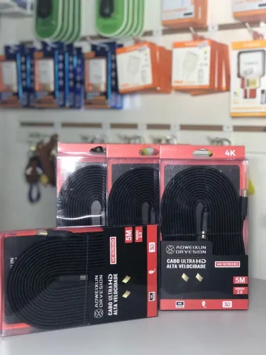 NAO FAZEMOS ENTRETA CABO HDMI 4k 5M E 3M A PARTE DE 35$ ACEITAMOS CARTÕES E PIX .