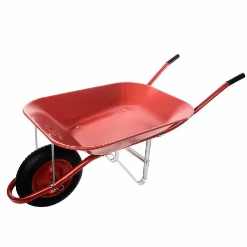 Carrinho de mão com caçamba metálica vermelho 45 litros - Gordini Soft (Desmontado)