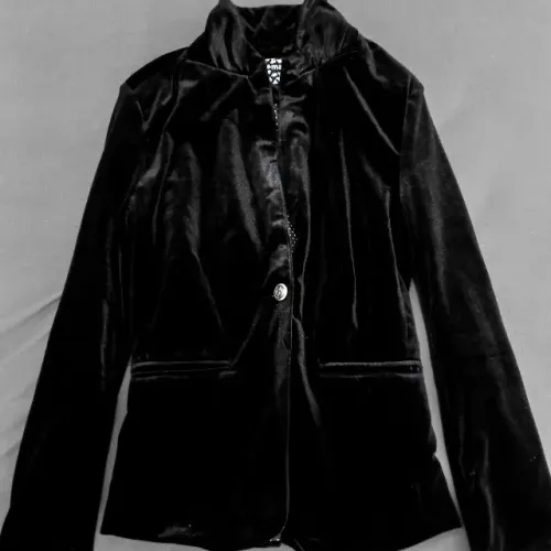 Blazer de veludo preto