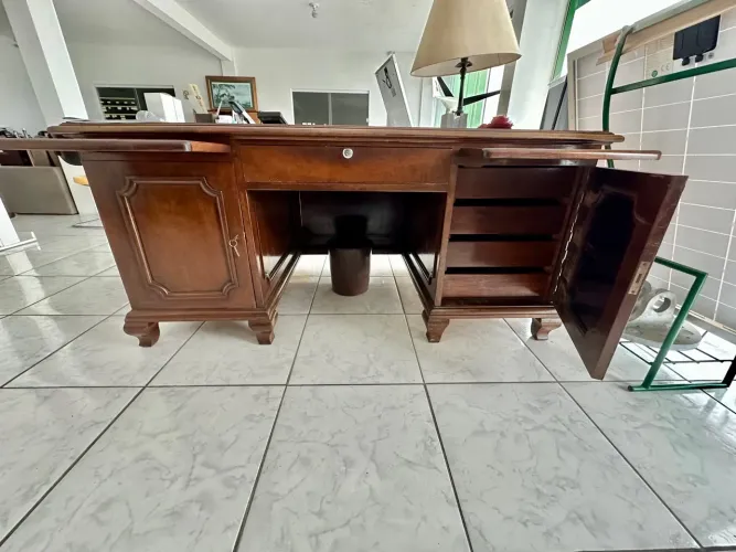 Escrivaninha Clássica de Madeira, Mesa de Escritório 