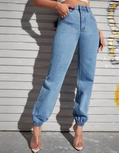 Calça Jeans Jogger Azul Claro