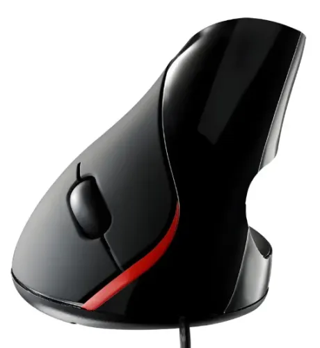 Mouse vertical ergonômico led 6 botões óptico com fio!
