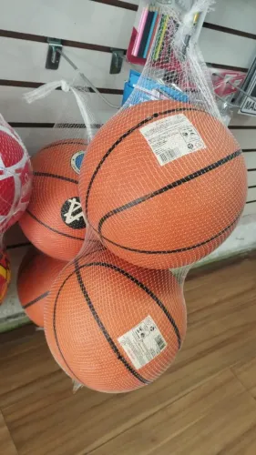 Bola de Basquete Recreativa Avulsa | Bola de Borracha Laranja | Lazer e Brincadeiras