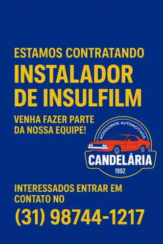 Contrata-se Instalador de Insulfilm e Películas