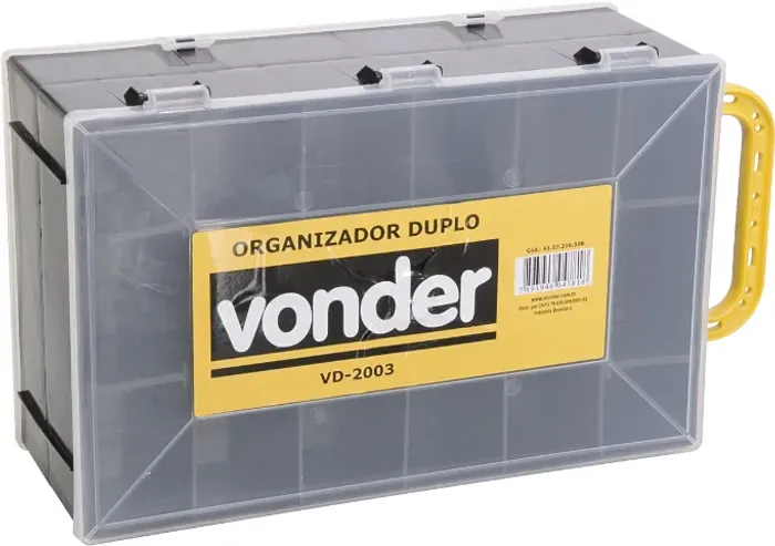 Organizador plástico duplo, VD 2003, VONDER 