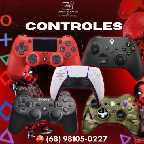 Controles de Vídeo Game - Diversos Modelos e Marcas
