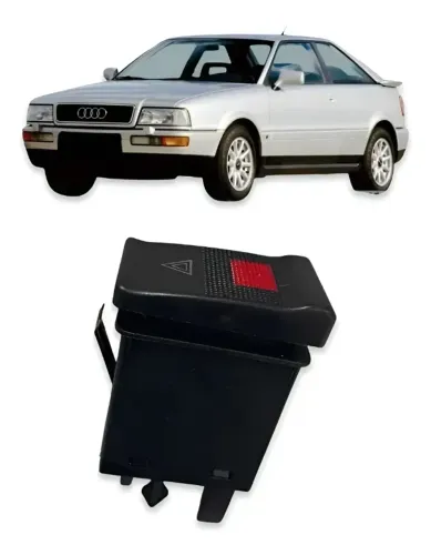Botão Interruptor Pisca Alerta Original Audi 80 2.0 2.6 V6 Preto