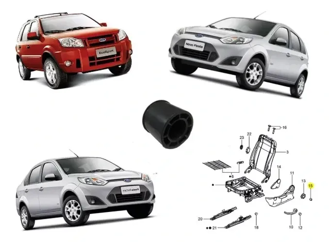 Tampa Capa Manopla Banco Ford Fiesta Ecosport Original