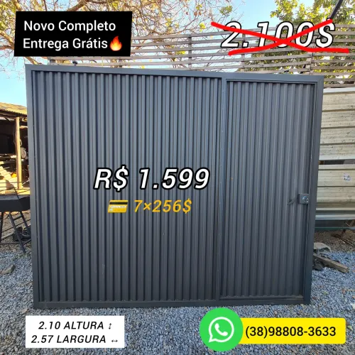 Portão Novo e Completo Na Promoção Valor Inacreditavel , Entrega Grátis !