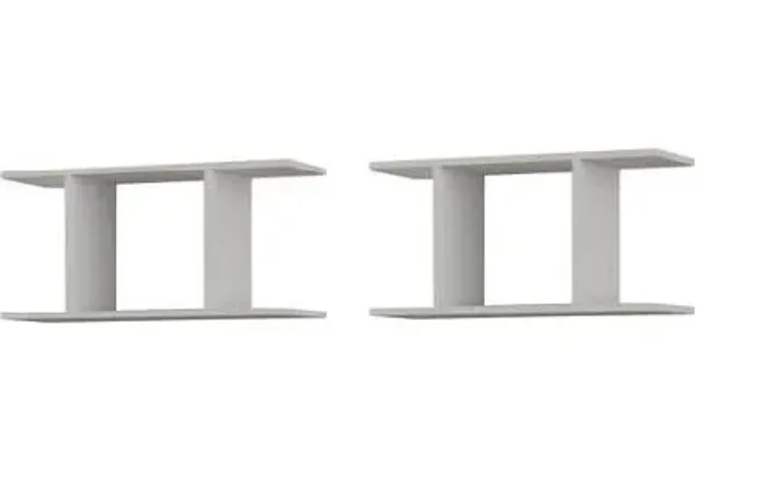 Nichos Decorativos em MDF Branco H kit com 2 unidades