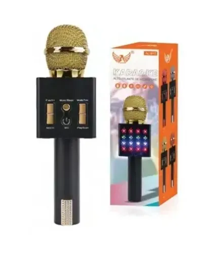 Microfone Karaokê Bluetooth Sem Fio Muda Voz