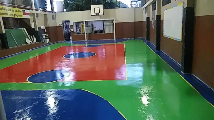 Demarcações de quadras poliesportiva.