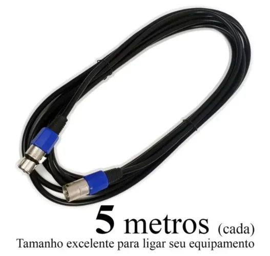 Cabo Xlr extensão Balanceado Macho Femea Para Microfone Mxt 5 Metros