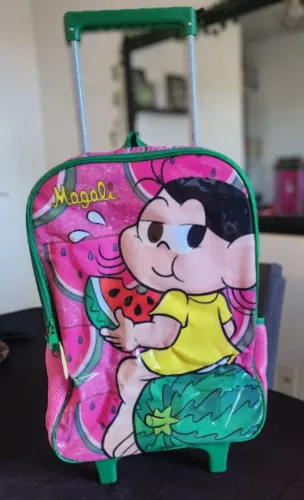 [Nunca usada] Mochila de rodinhas Infantil Turma da Monica Magali 