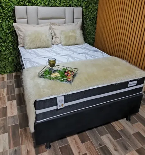 Cama Box Casal Smart Milano 138x188x25cm (FAZEMOS ENTREGAS DF E ENTORNO )