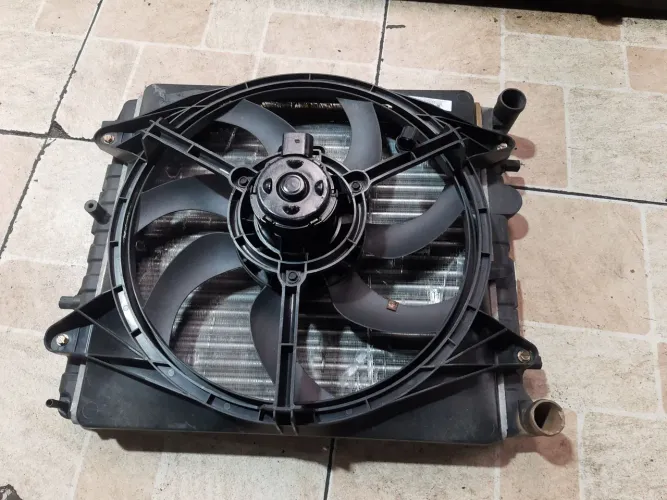 Kit radiador ventoinha gol G5 Fox 1.0 2009 2012 sem ar