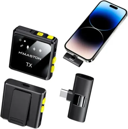 Microfone de Lapela s/ Fio Duplo H´maston (MK-11)