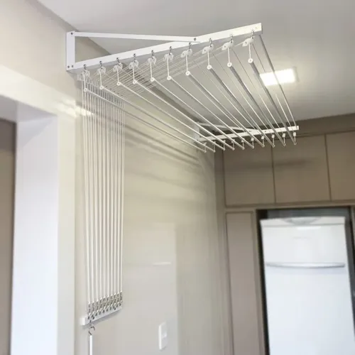 VARAL PAREDE TETO APARTAMENTO 10 VARETAS (INSTALADO)