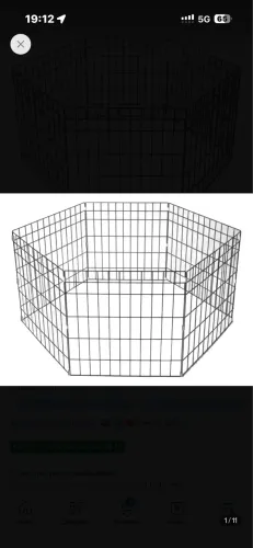 Cercadinho Dobrável Metal Pet 6 Painéis 50cm Altura Médio