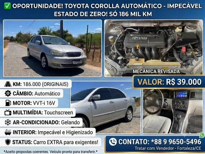 Toyota Corolla XEI 1.8/1.8 Flex 16V Aut. 2007
