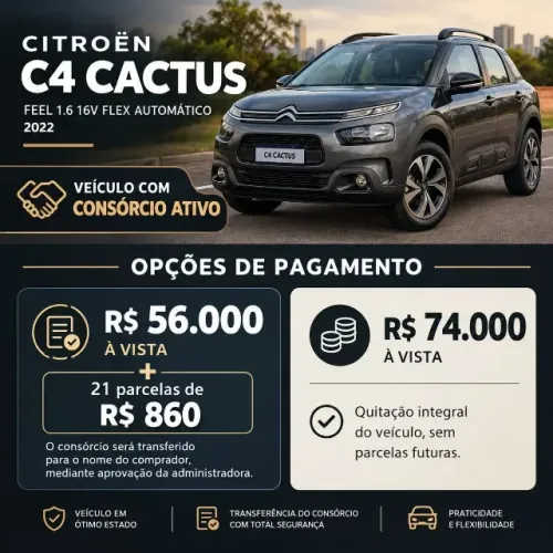 Citroen C4 Cactus Feel 1.6 16V Flex Aut. 2022