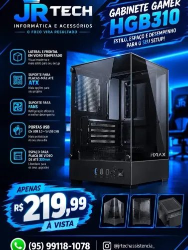Gabinete Gamer mid tower