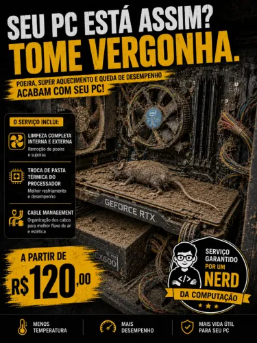 PC esquentando muito? agende uma Limpeza de PC e troca de pasta térmica!