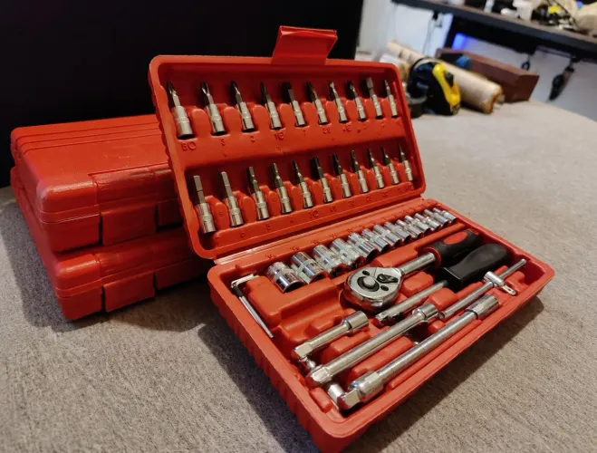 Kit catraca com soquetes e maleta