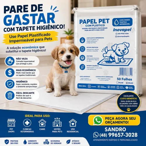 Tapete pet plástico papel melhor custo benefício